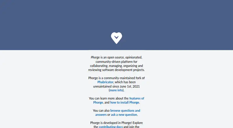 Phorge's own site