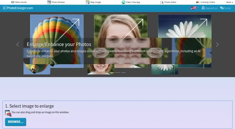PhotoEnlarger.com's own site