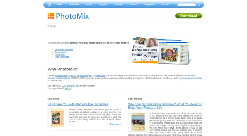 PhotoMix's own site