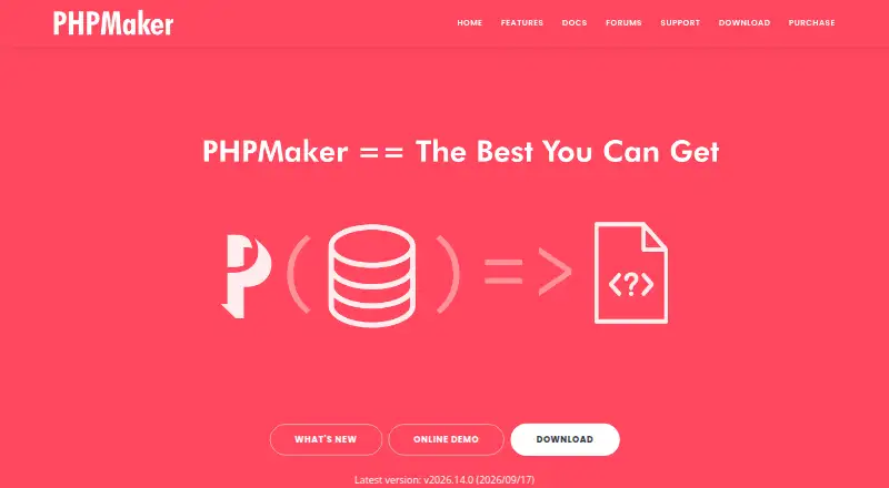 PHPMaker's own site