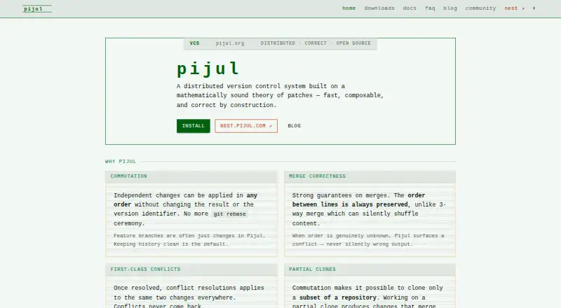 Pijul's own site