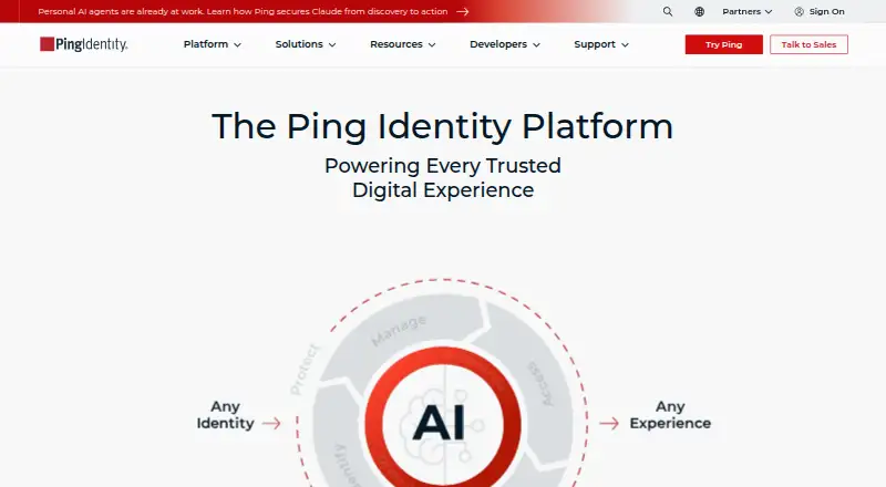 Ping Identity Platform's own site