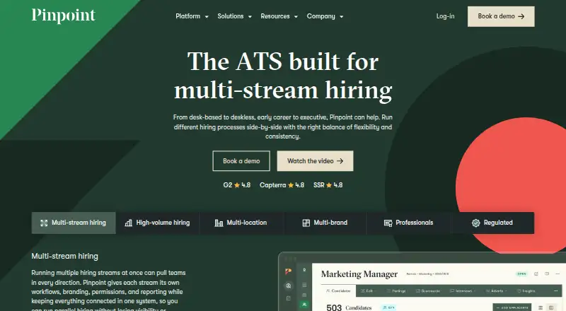 Pinpoint's own site