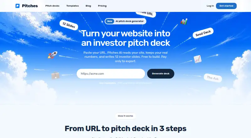 Pitches.ai's own site