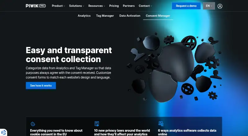 Piwik PRO Consent Manager's own site