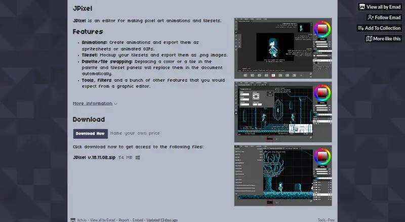 JPixel's own site