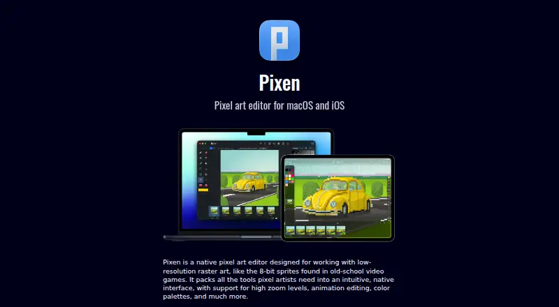 Pixen's own site
