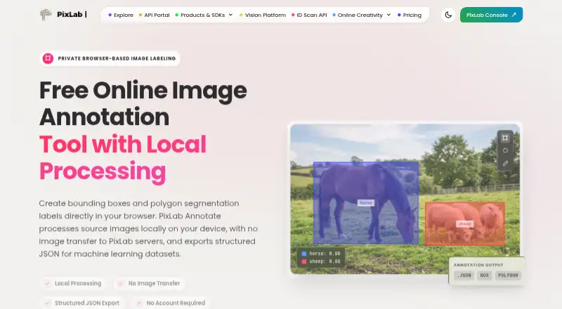 PixLab Annotate's own site