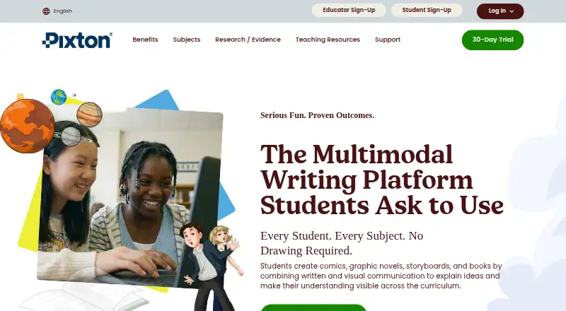 Pixton's own site