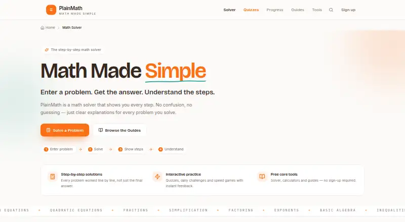 PlainMath's own site