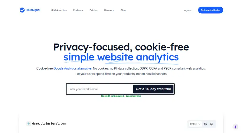 PlainSignal's own site