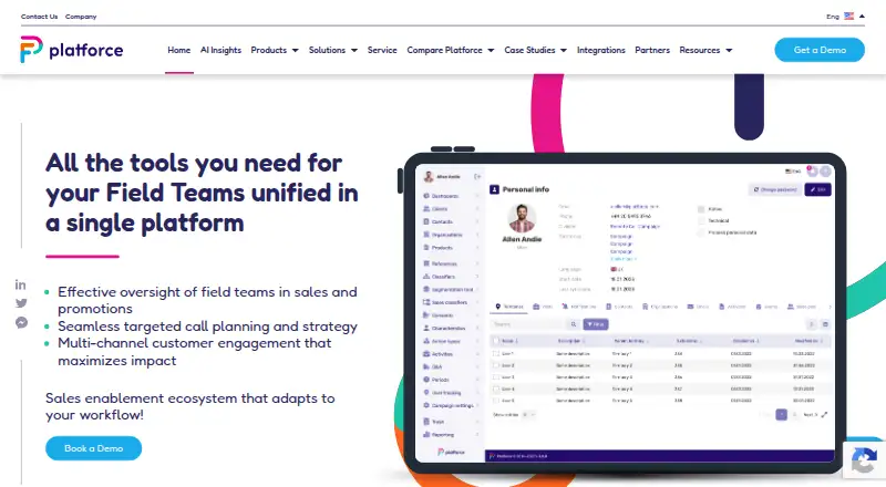 Platforce CRM's own site