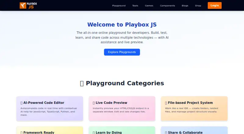 Playbox JS's own site