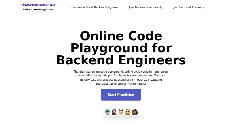 Mastering Backend Online Code Playground's own site