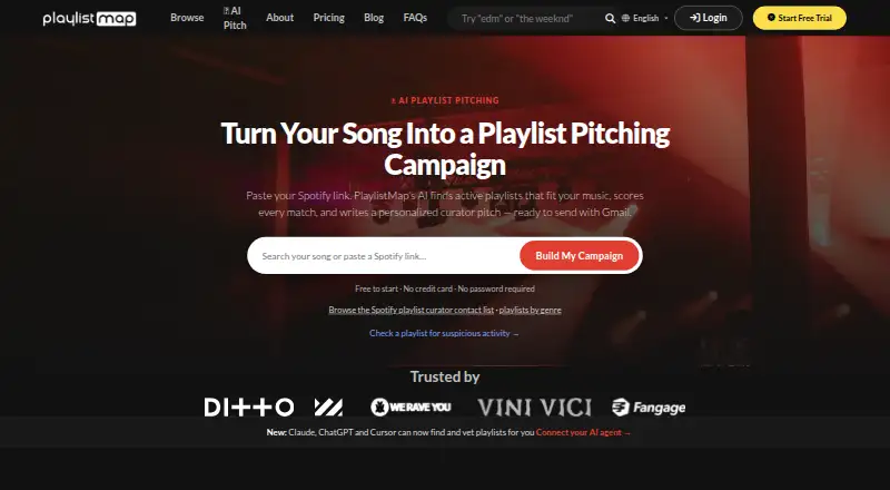 PlaylistMap's own site