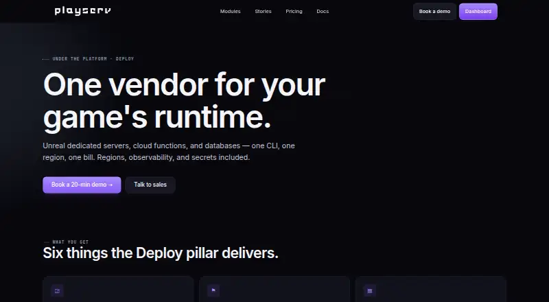 PlayServ Deploy's own site