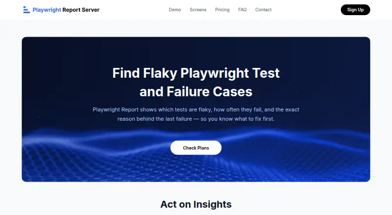Playwright Report's own site