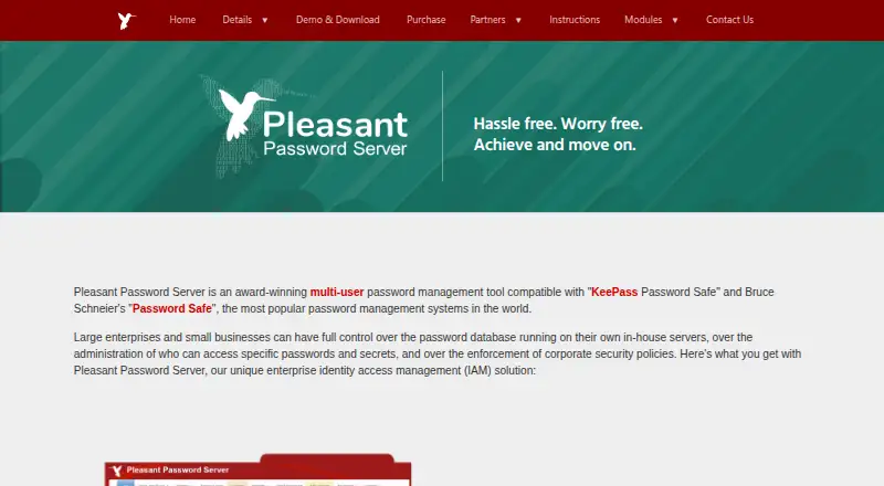 Pleasant Password Server's own site