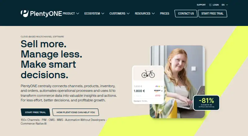 plentyONE's own site