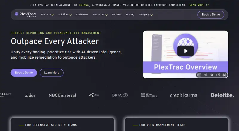 PlexTrac's own site