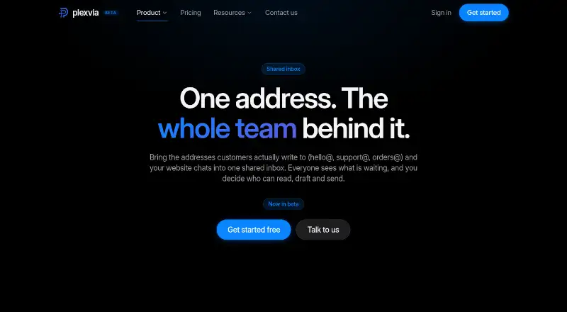 Plexvia Shared Inbox's own site