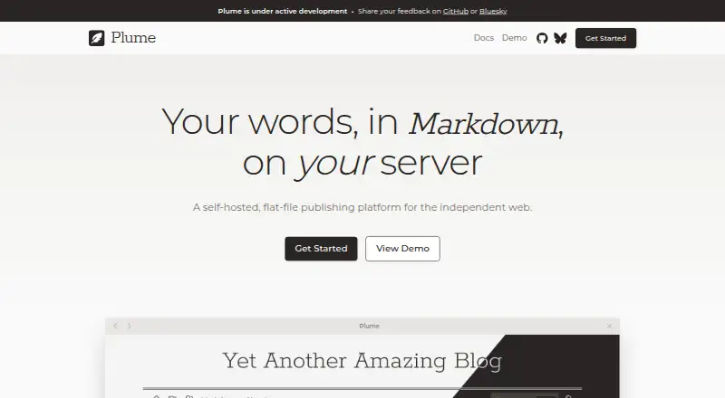 Plume's own site