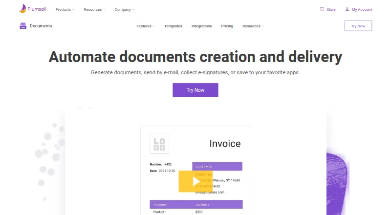 Plumsail Documents's own site