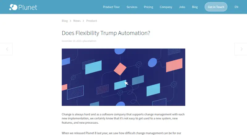 Plunet BusinessManager's own site