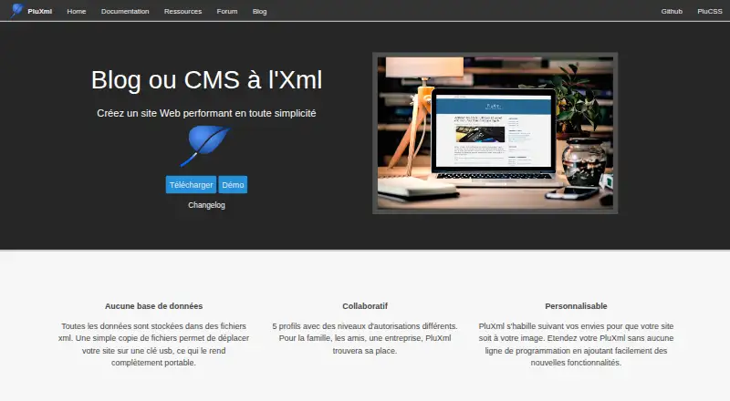 PluXml's own site