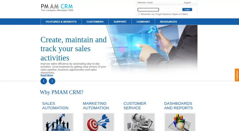 PMAM CRM's own site
