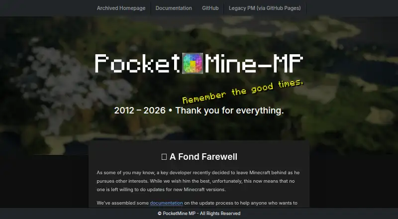 PocketMine-MP's own site