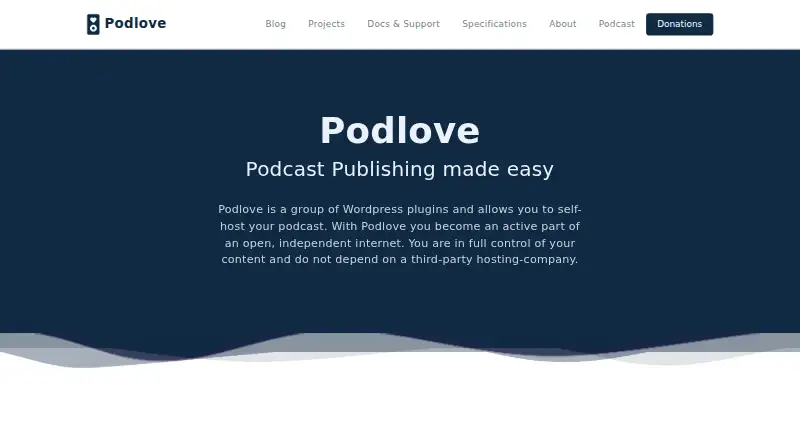 Podlove Publisher's own site
