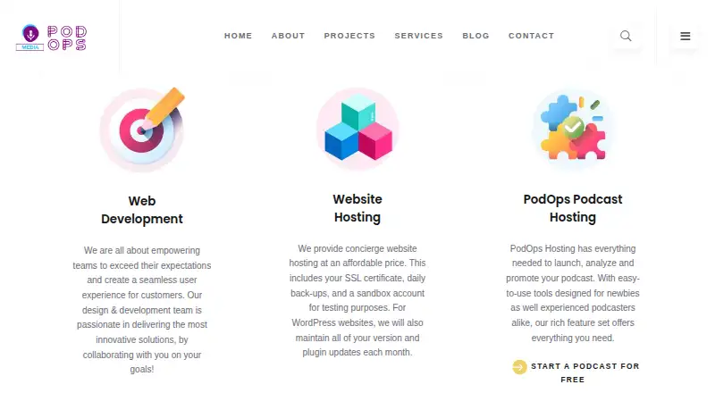 PodOps Hosting's own site