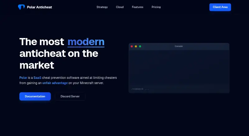 Polar Anticheat's own site