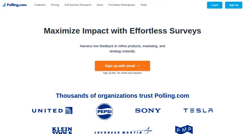 Polling.com's own site