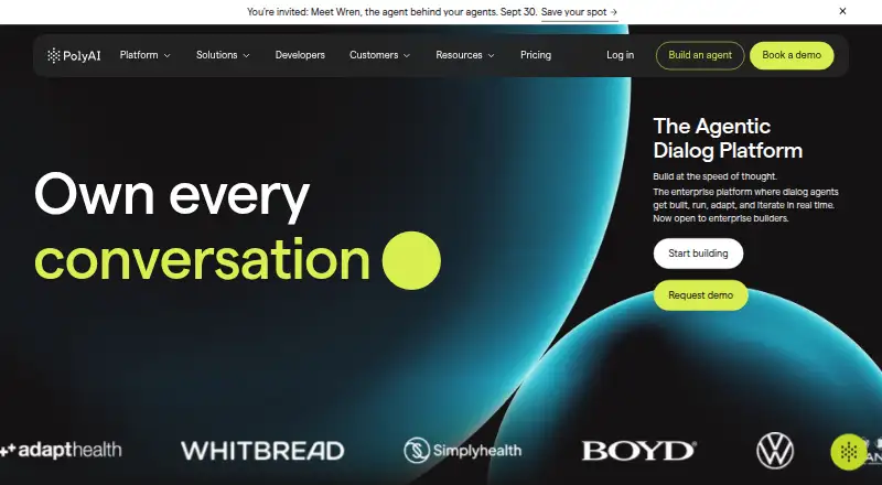 The PolyAI homepage
