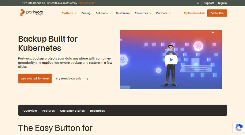 Portworx Backup's own site