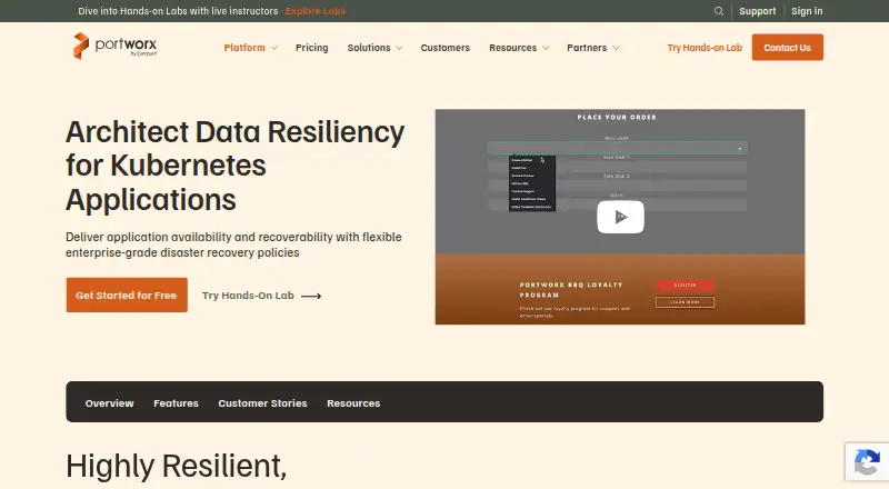 Portworx Disaster Recovery's own site