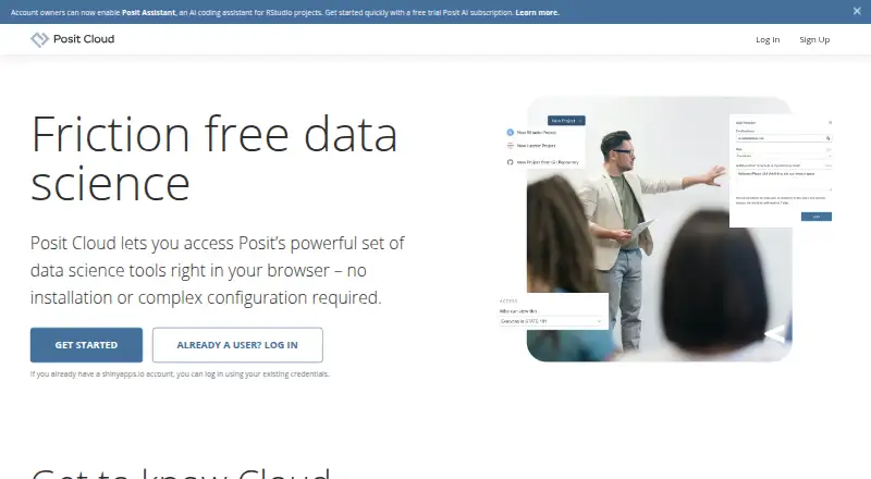 Posit Cloud's own site