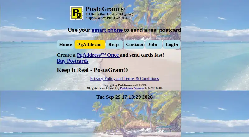 Postagram's own site