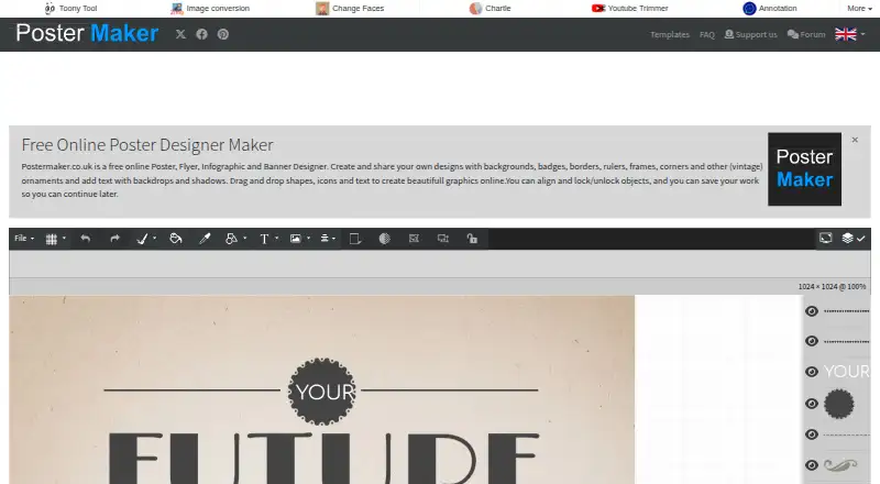 PosterMaker.co.uk's own site