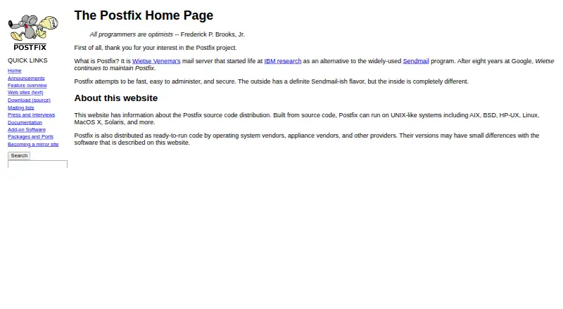 Postfix's own site