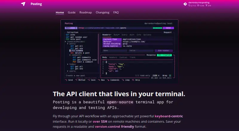 Posting's own site