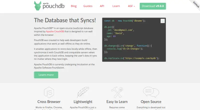 PouchDB's own site