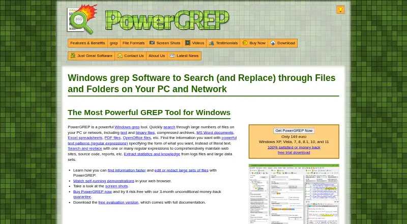 PowerGREP's own site
