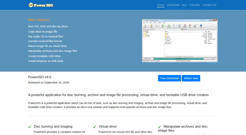 PowerISO's own site