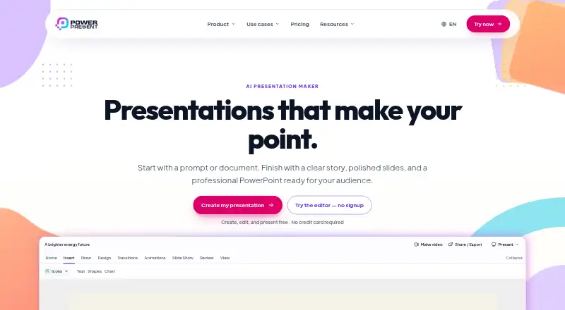 PowerPresent's own site