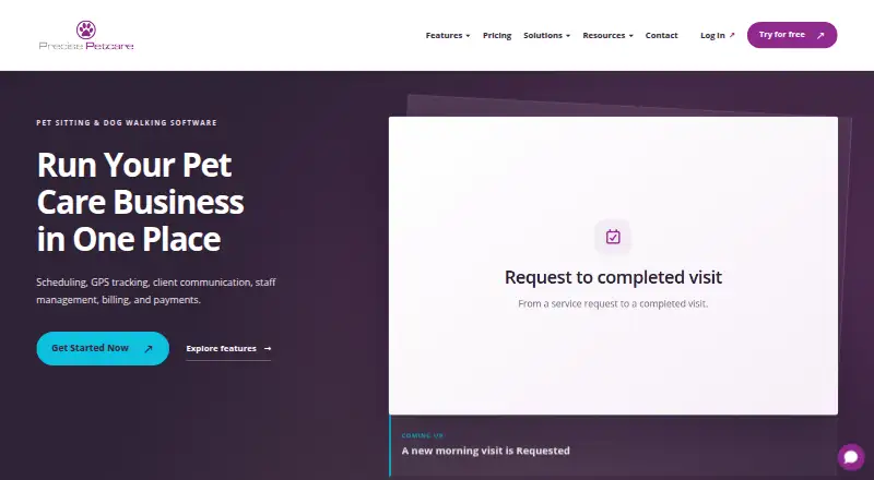Precise Petcare's own site