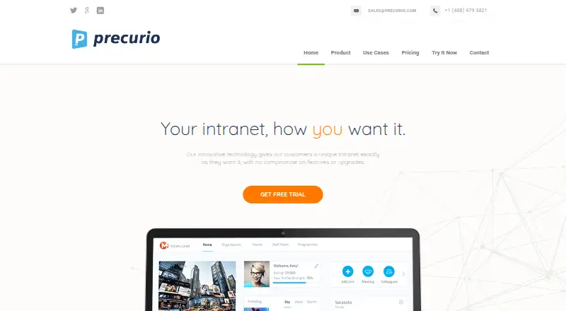 Precurio's own site