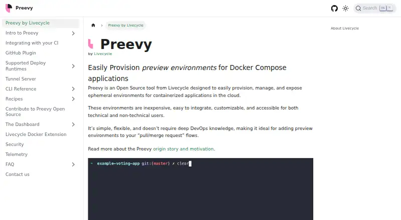 Preevy's own site